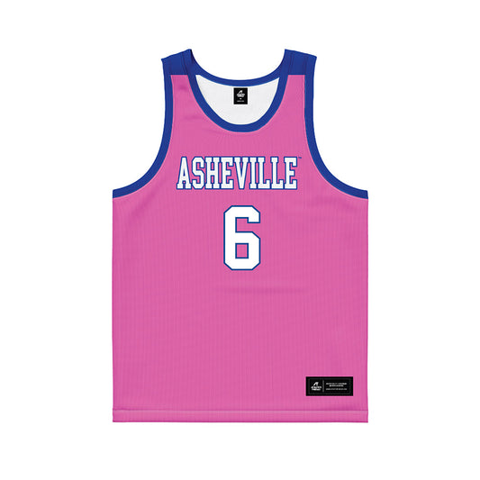 UNC Asheville - NCAA Men's Basketball : Kam Taylor - Pink Basketball Jersey-0