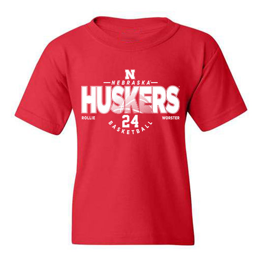 Nebraska - NCAA Men's Basketball : Rollie Worster - Classic Fashion Shersey Youth T-Shirt