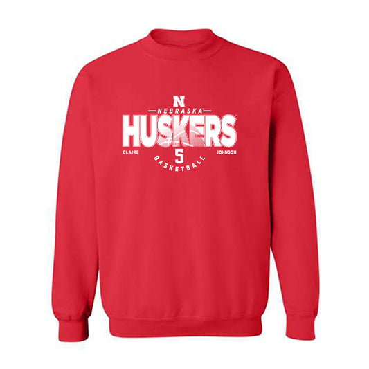 Nebraska - NCAA Women's Basketball : Claire Johnson - Classic Fashion Shersey Crewneck Sweatshirt-0