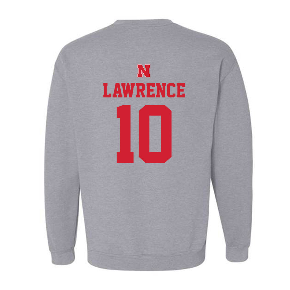 Nebraska - NCAA Men's Basketball : Jamarques Lawrence - Sports Shersey Crewneck Sweatshirt-1