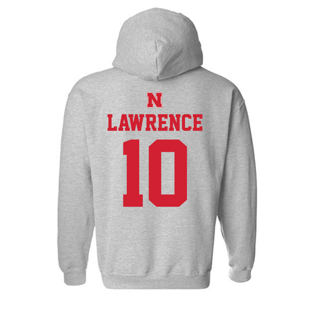 Nebraska - NCAA Men's Basketball : Jamarques Lawrence - Sports Shersey Hooded Sweatshirt-1