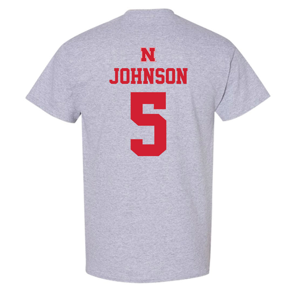Nebraska - NCAA Women's Basketball : Claire Johnson - Sports Shersey T-Shirt-1