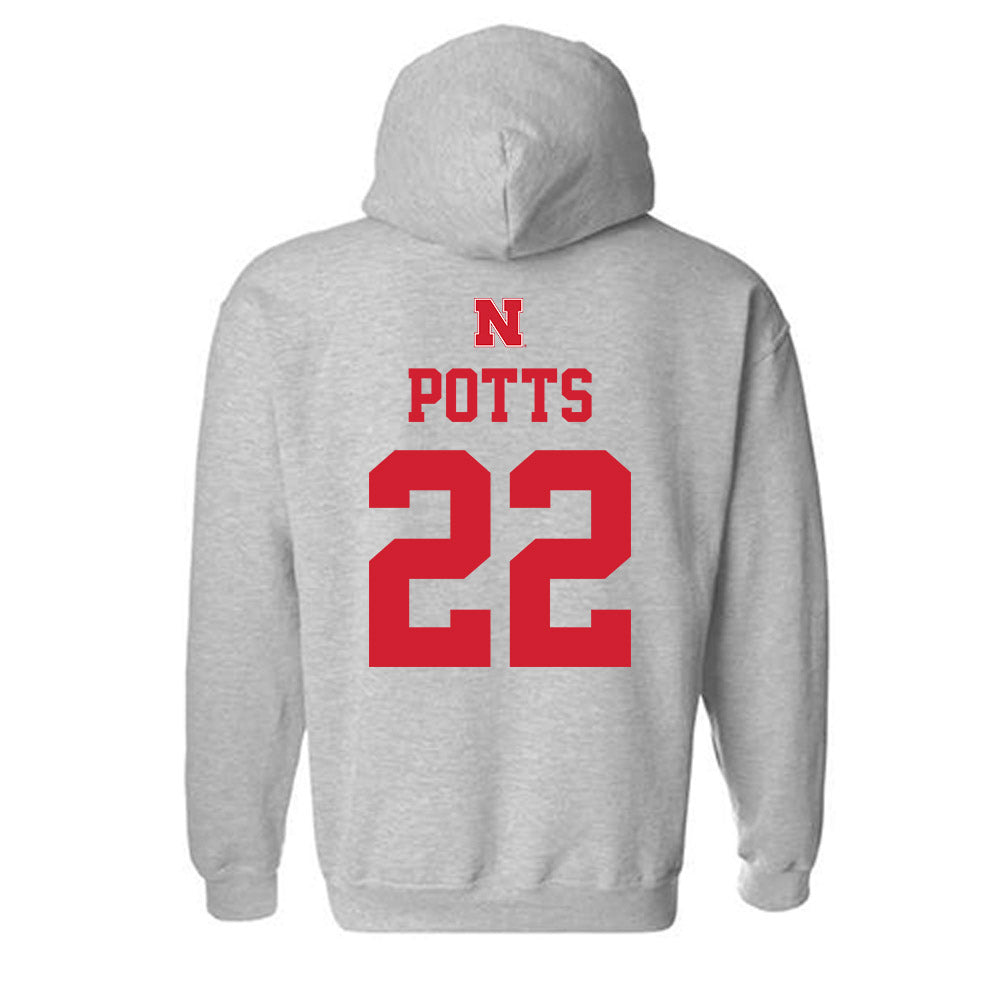 Nebraska - NCAA Women's Basketball : Natalie Potts - Sports Shersey Hooded Sweatshirt