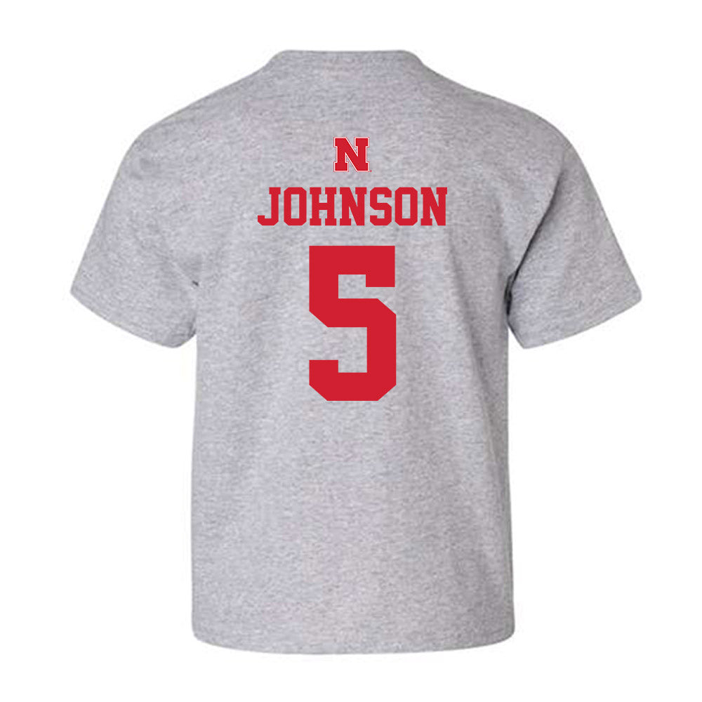 Nebraska - NCAA Women's Basketball : Claire Johnson - Sports Shersey Youth T-Shirt-1