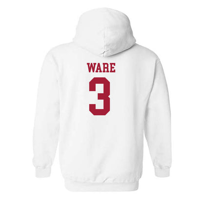 Arkansas - NCAA Women's Basketball : Harmonie Ware - Sports Shersey Hooded Sweatshirt-1