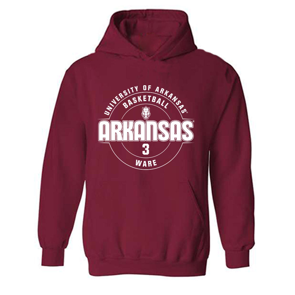 Arkansas - NCAA Women's Basketball : Harmonie Ware - Classic Fashion Shersey Hooded Sweatshirt-0