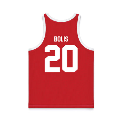 Nebraska - NCAA Men's Basketball : Justin Bolis - Red Basketball Jersey