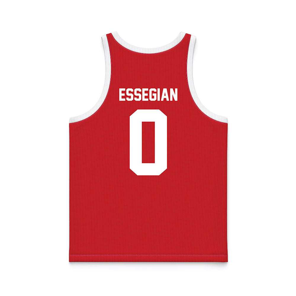 Nebraska - NCAA Men's Basketball : Connor Essegian - Red Basketball Jersey-1