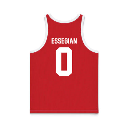 Nebraska - NCAA Men's Basketball : Connor Essegian - Red Basketball Jersey-1