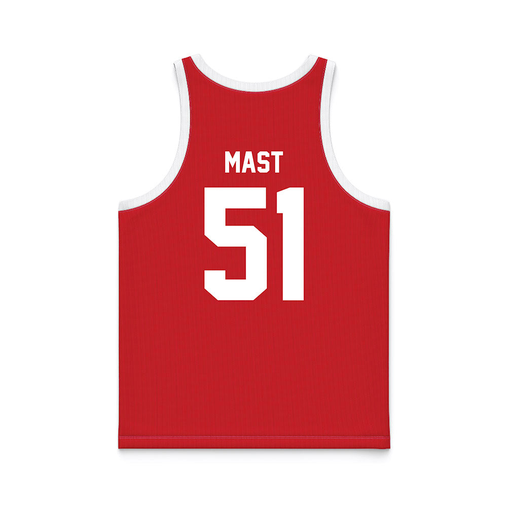 Nebraska - NCAA Men's Basketball : Rienk Mast - Red Basketball Jersey