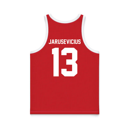 Nebraska - NCAA Men's Basketball : Ugnius Jarusevicius - Red Basketball Jersey-1