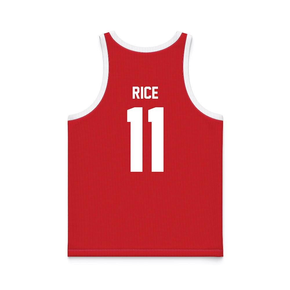 Nebraska - NCAA Men's Basketball : Eli Rice - Red Basketball Jersey