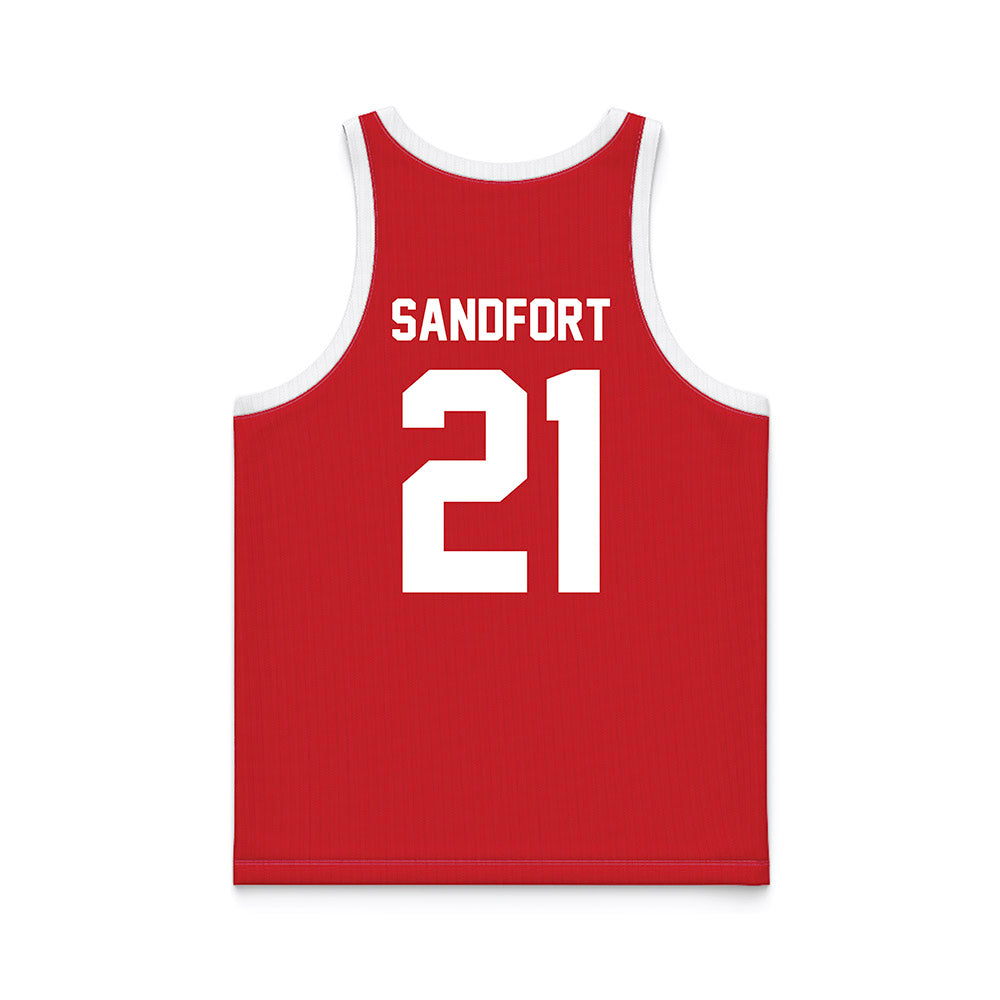 Nebraska - NCAA Men's Basketball : Pryce Sandfort - Red Basketball Jersey-1