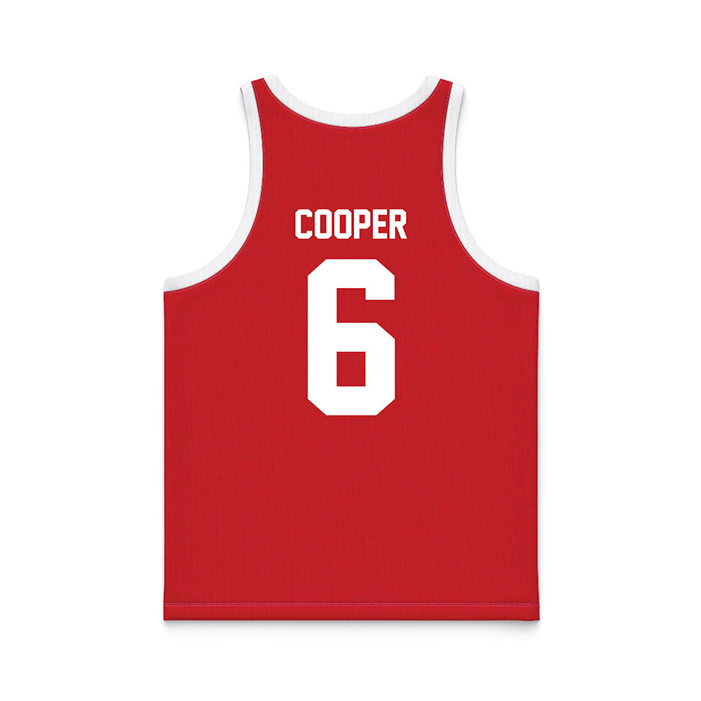 Nebraska - NCAA Men's Basketball : Will Cooper - Red Basketball Jersey-1