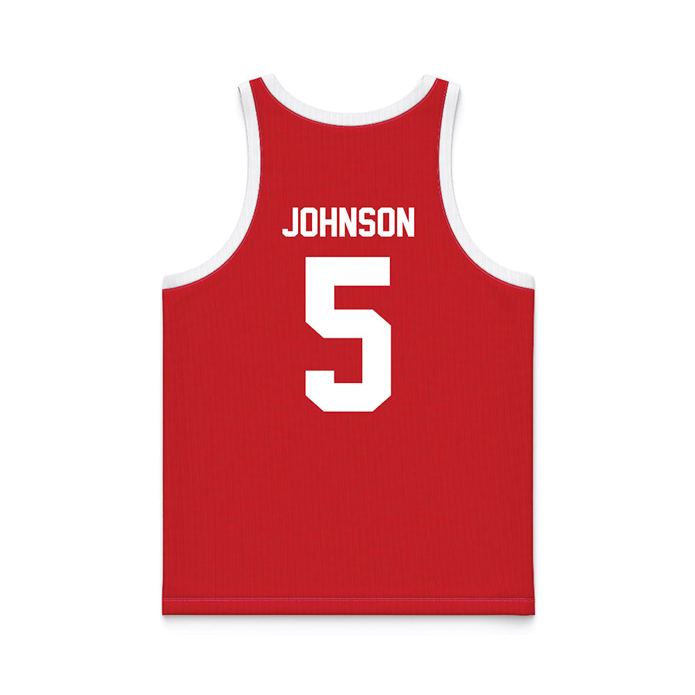 Nebraska - NCAA Women's Basketball : Claire Johnson - Red Basketball Jersey-1