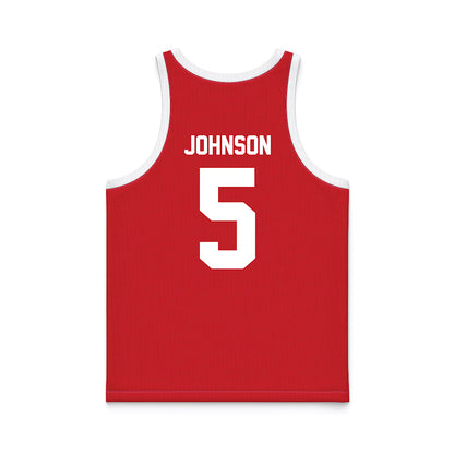 Nebraska - NCAA Women's Basketball : Claire Johnson - Red Basketball Jersey-1