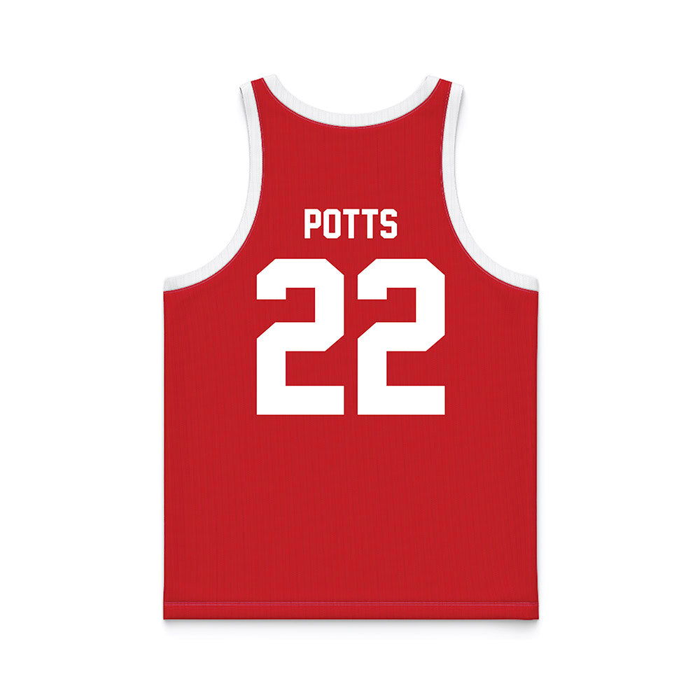 Nebraska - NCAA Women's Basketball : Natalie Potts - Red Basketball Jersey