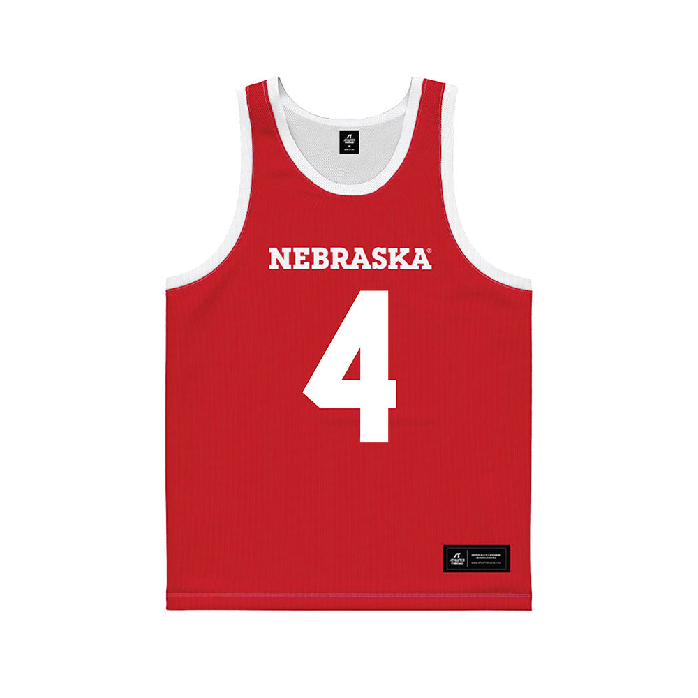 Nebraska - NCAA Men's Basketball : Juwan Gary - Red Basketball Jersey