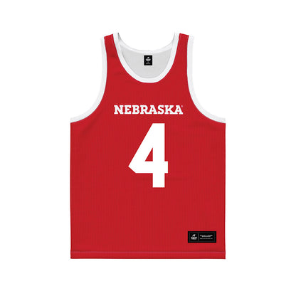 Nebraska - NCAA Men's Basketball : Juwan Gary - Red Basketball Jersey