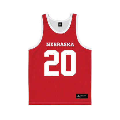 Nebraska - NCAA Men's Basketball : Justin Bolis - Red Basketball Jersey