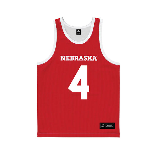 Nebraska - NCAA Women's Basketball : Petra Bozan - Red Basketball Jersey-0