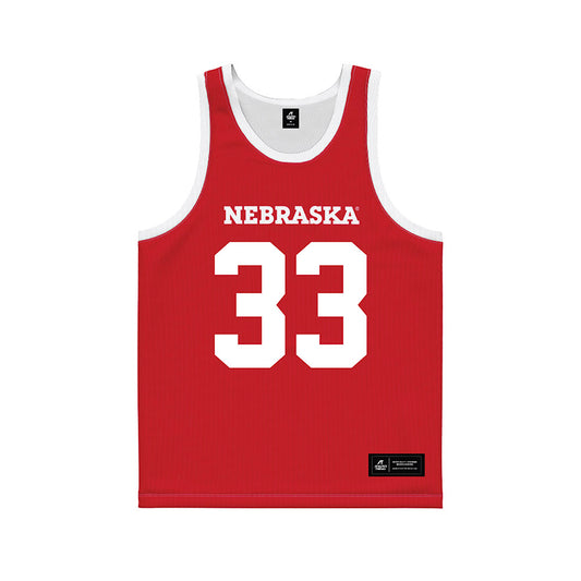 Nebraska - NCAA Men's Basketball : Leo Curtis - Red Basketball Jersey-0