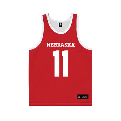 Nebraska - NCAA Men's Basketball : Eli Rice - Red Basketball Jersey