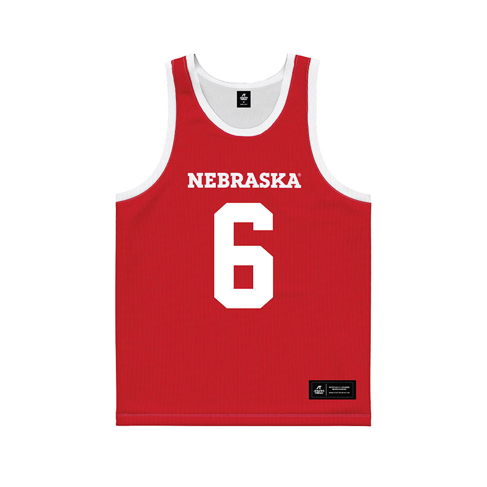 Nebraska - NCAA Men's Basketball : Will Cooper - Red Basketball Jersey-0
