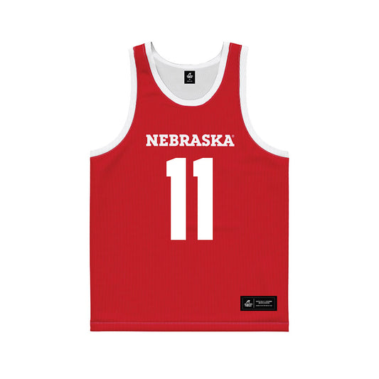 Nebraska - NCAA Men's Basketball : Quentin Rhymes - Red Basketball Jersey-0