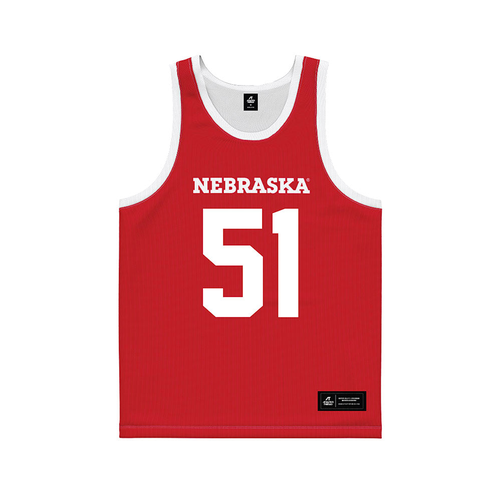 Nebraska - NCAA Men's Basketball : Rienk Mast - Red Basketball Jersey