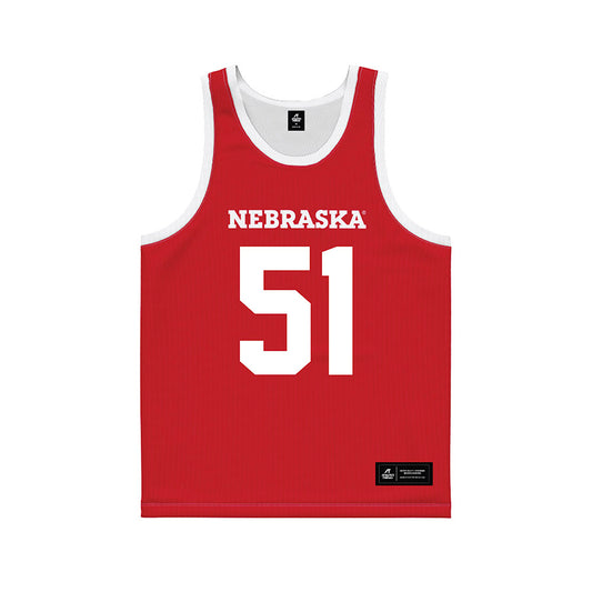 Nebraska - NCAA Men's Basketball : Rienk Mast - Red Basketball Jersey