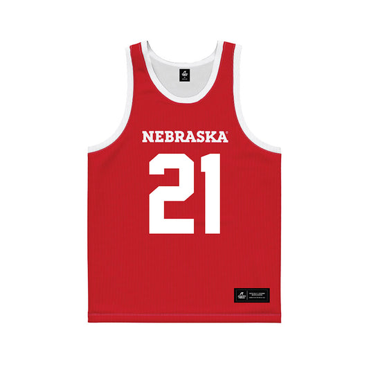 Nebraska - NCAA Women's Basketball : Eliza Maupin - Red Basketball Jersey-0