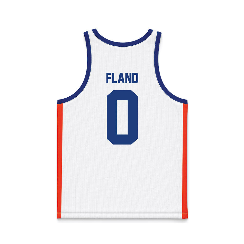 Florida - NCAA Men's Basketball : Johnuel Fland - White Basketball Jersey-1