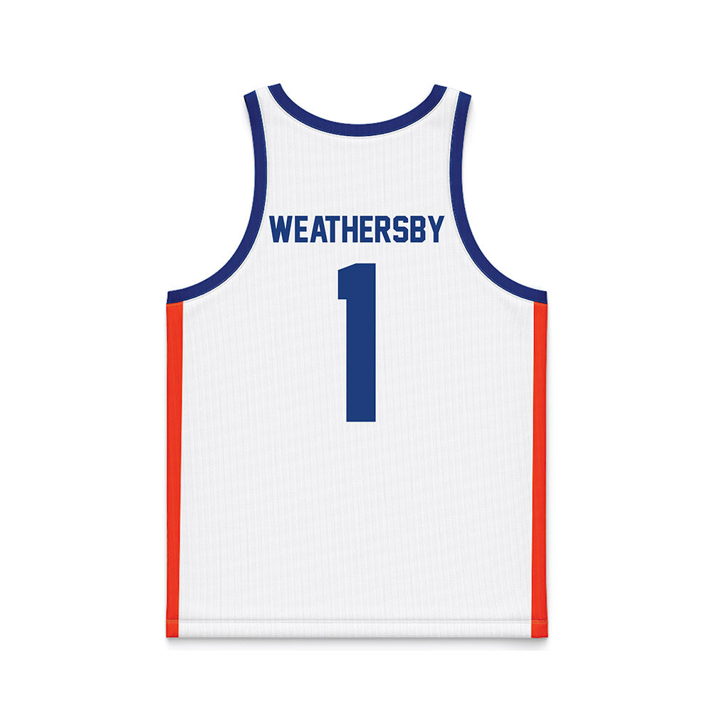 Florida - NCAA Women's Basketball : Jade Weathersby - White Basketball Jersey-1