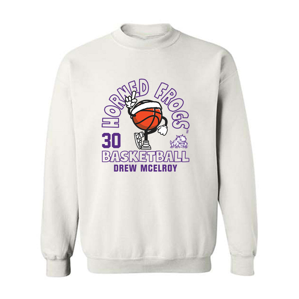 TCU - NCAA Men's Basketball : Drew McElroy - Fashion Shersey Crewneck Sweatshirt