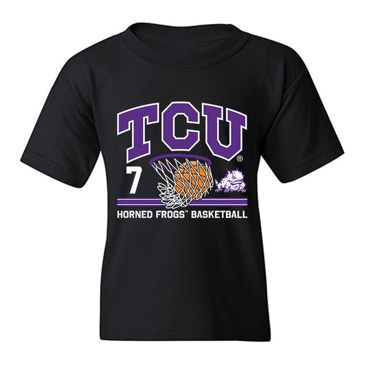TCU - NCAA Men's Basketball : Kayden Edwards - Sports Shersey Youth T-Shirt-0