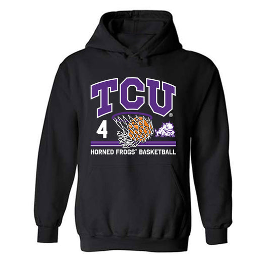 TCU - NCAA Women's Basketball : Donovyn Hunter - Sports Shersey Hooded Sweatshirt-0
