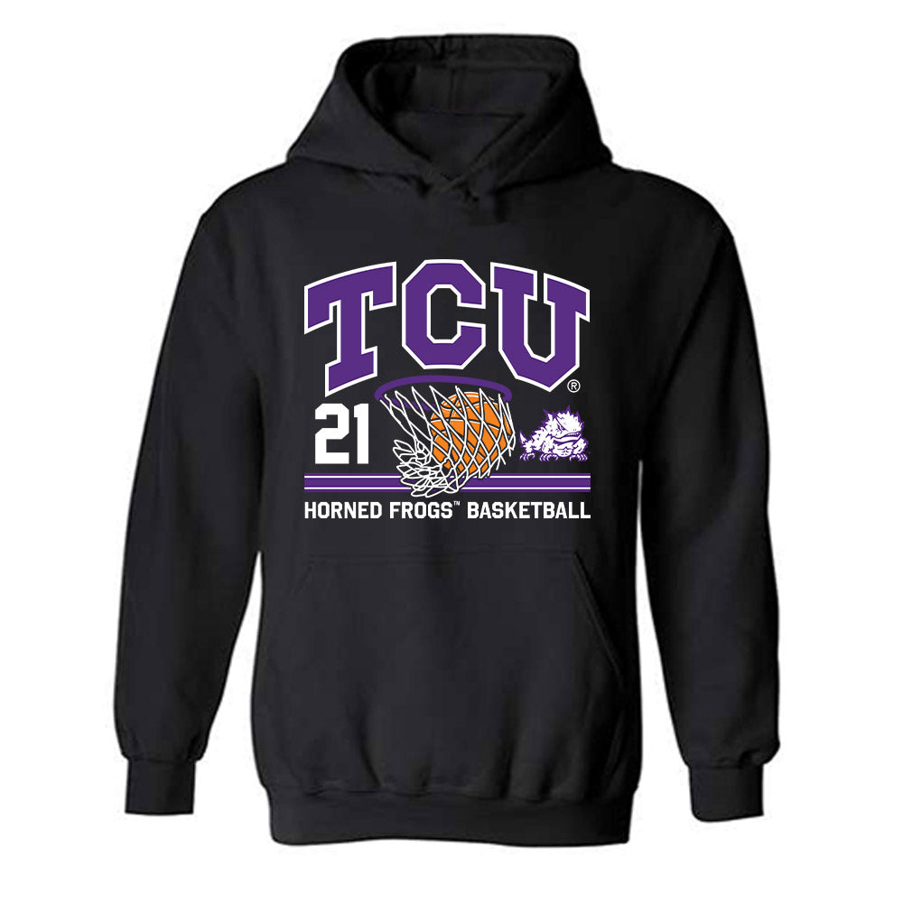 TCU - NCAA Women's Basketball : Taliyah Parker - Sports Shersey Hooded Sweatshirt-0