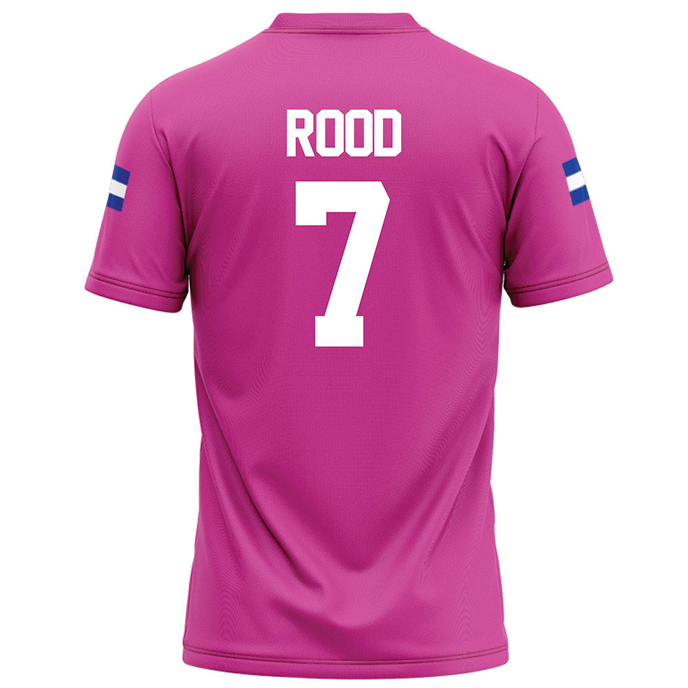 Grand Valley - NCAA Football : Derek Rood - Pink Football Jersey-1