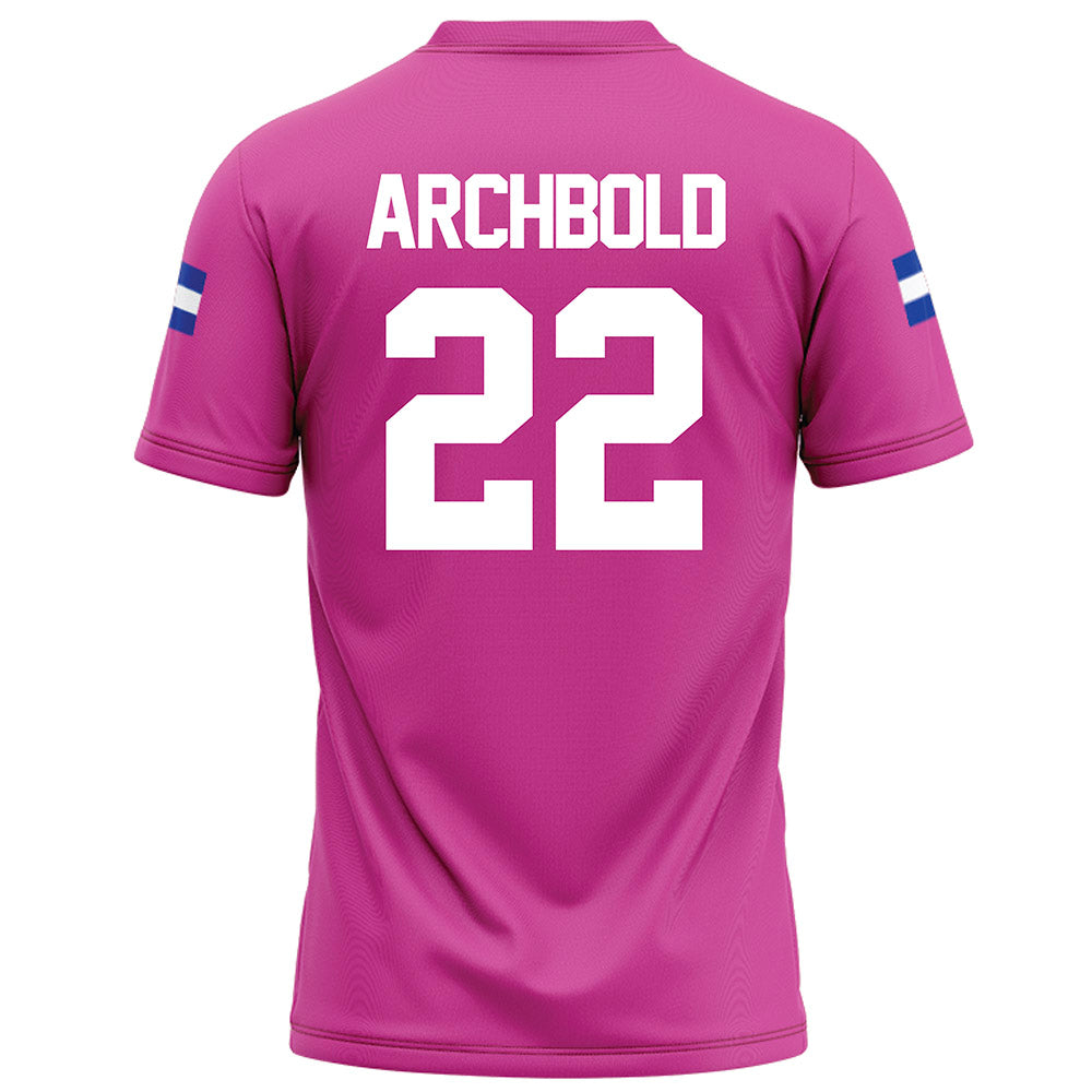 Grand Valley - NCAA Football : Jake Archbold - Pink Football Jersey-1
