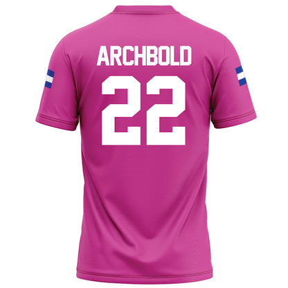 Grand Valley - NCAA Football : Jake Archbold - Pink Football Jersey-1