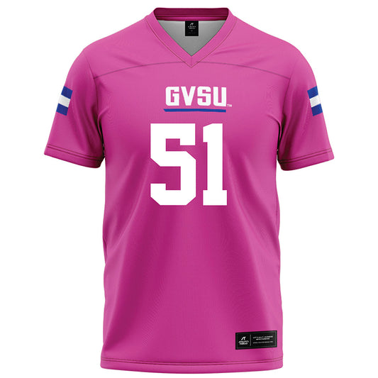 Grand Valley - NCAA Football : Joshua Sander - Pink Football Jersey-0