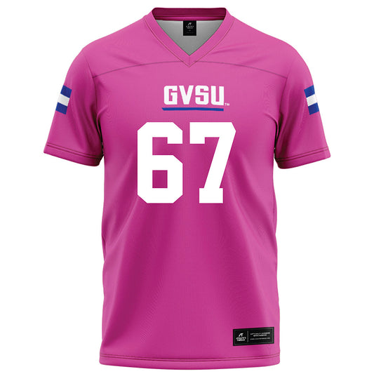 Grand Valley - NCAA Football : Anderson Farmer - Pink Football Jersey-0