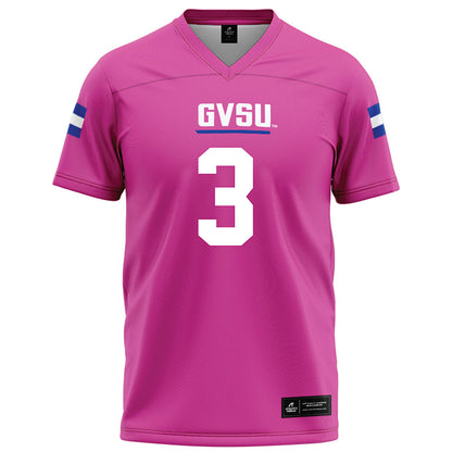 Grand Valley - NCAA Football : Donovan Johnson - Pink Football Jersey-0
