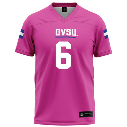 Grand Valley - NCAA Football : Thomas Jolly - Pink Football Jersey-0