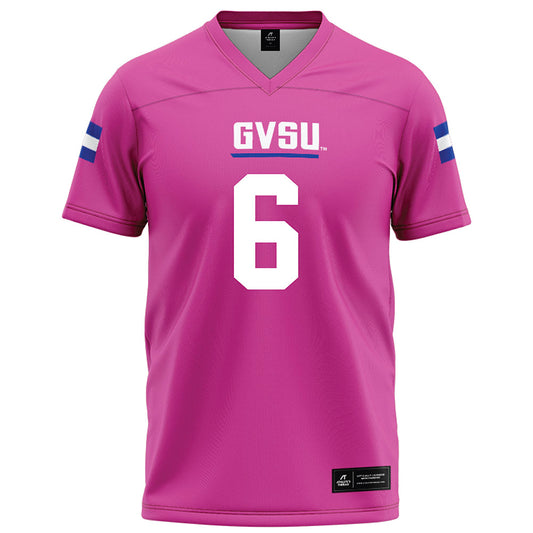 Grand Valley - NCAA Football : Thomas Jolly - Pink Football Jersey-0