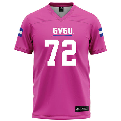 Grand Valley - NCAA Football : Evan Valentine - Pink Football Jersey-0