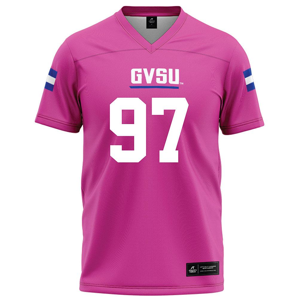 Grand Valley - NCAA Football : Camren VanSolkema - Pink Football Jersey-0