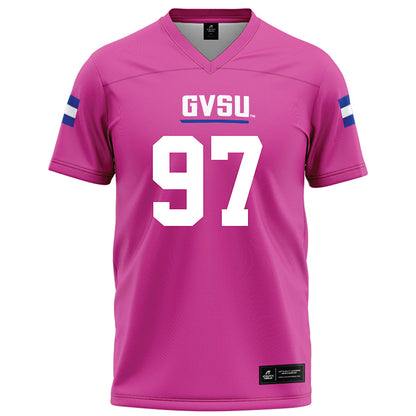 Grand Valley - NCAA Football : Camren VanSolkema - Pink Football Jersey-0
