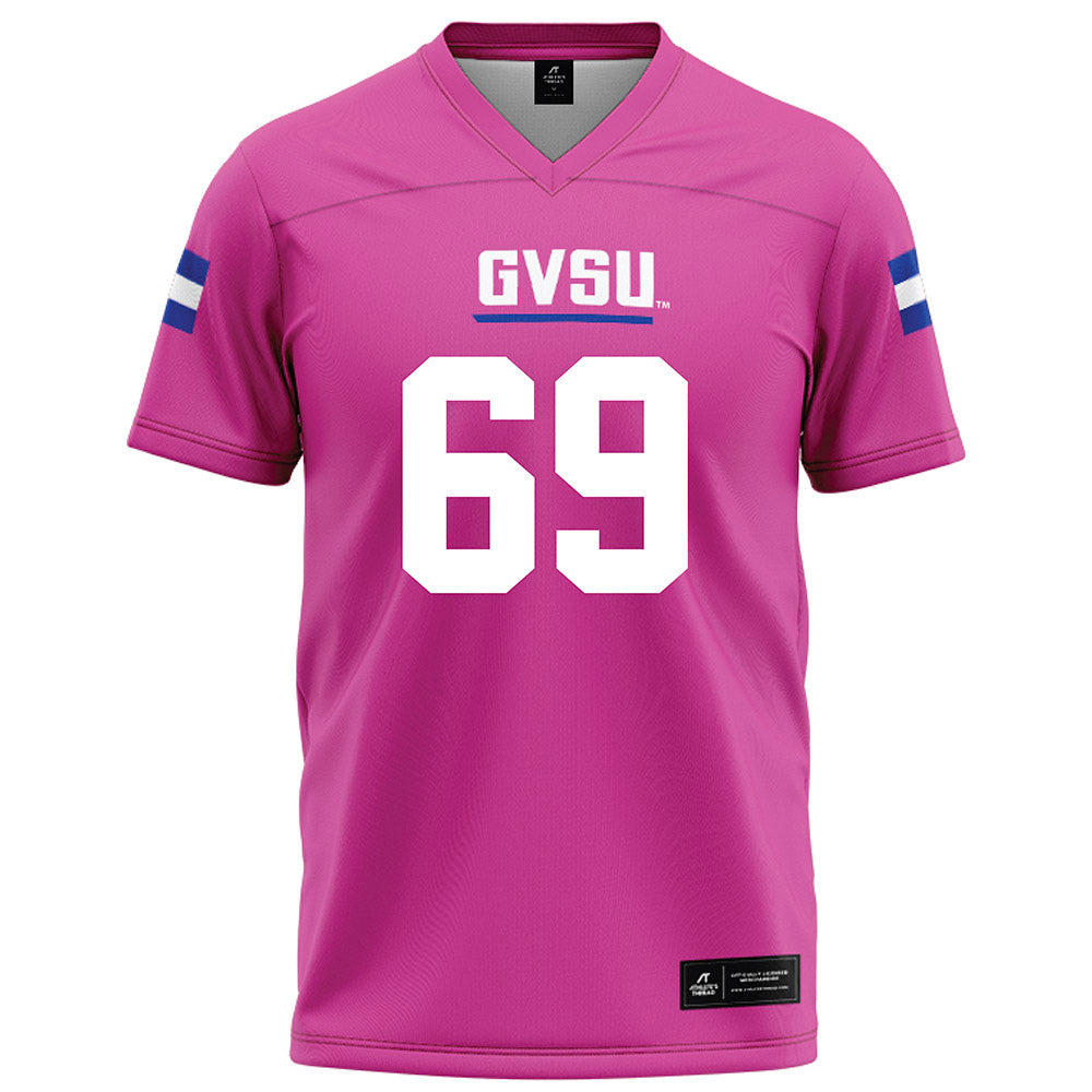 Grand Valley - NCAA Football : Cannon Mackey - Pink Football Jersey-0